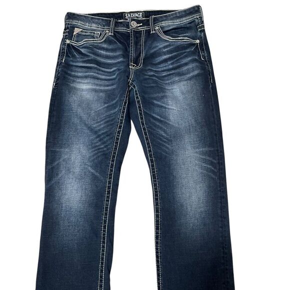 Buckle Salvage Mayhem Straight Dark Wash Buckle Denim Jean Men's Sz 32S - Picture 1 of 9